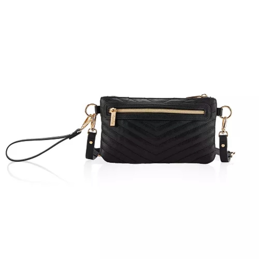 Itzy‎ Ritzy Black Boss Pouch Wallet Wristlet Belt Bag - Picture 2 of 12